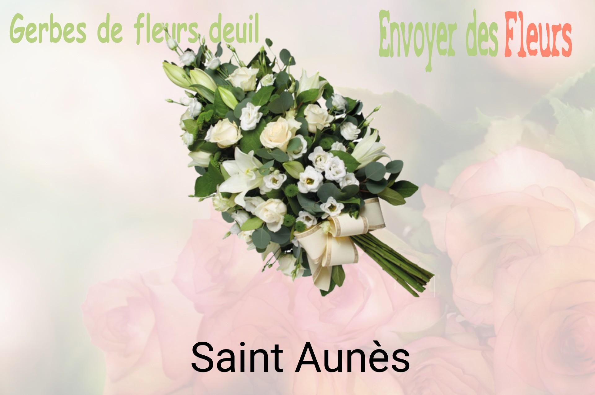 Gerbe de fleurs de deuil livrée à Saint-Aunès